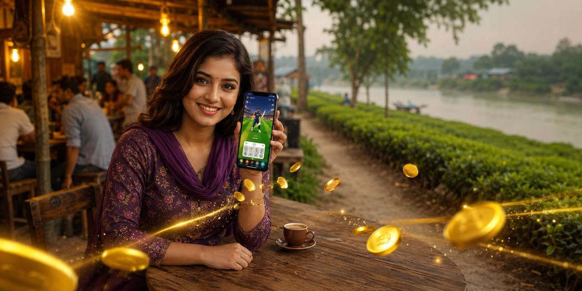 ময়মনসিংহের চা বাগানে বসে ক্রিকেট মৌসুমে bd 345 জ্যাকপট খেলছেন একজন ব্যক্তি